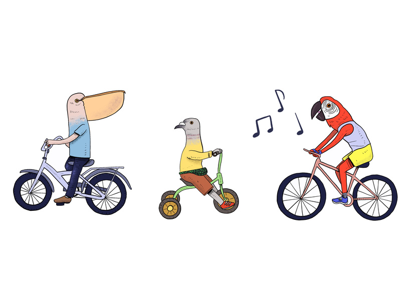 Birds on bikes discount
