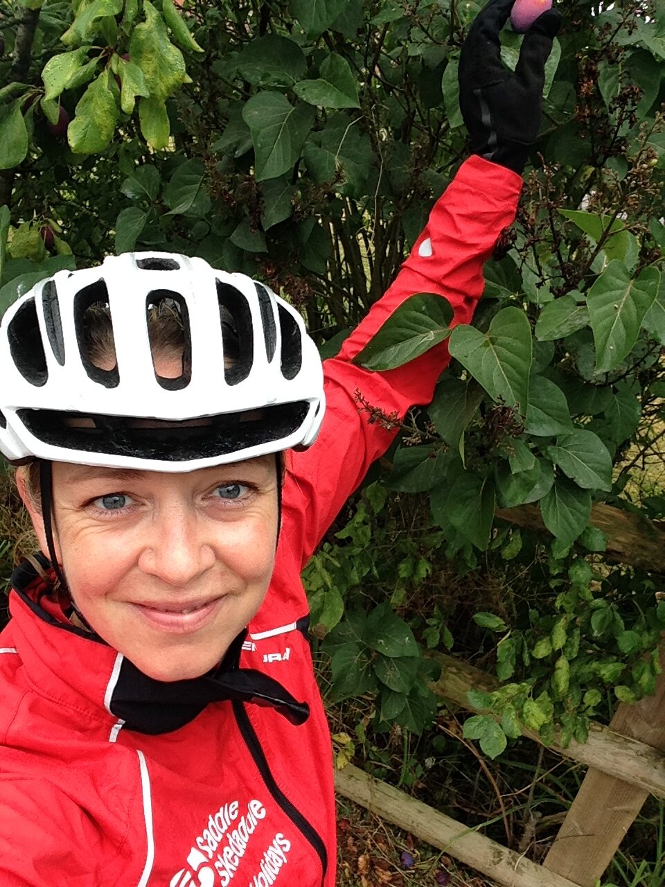 Hannah Reynolds enjoying riding her bike after having a baby