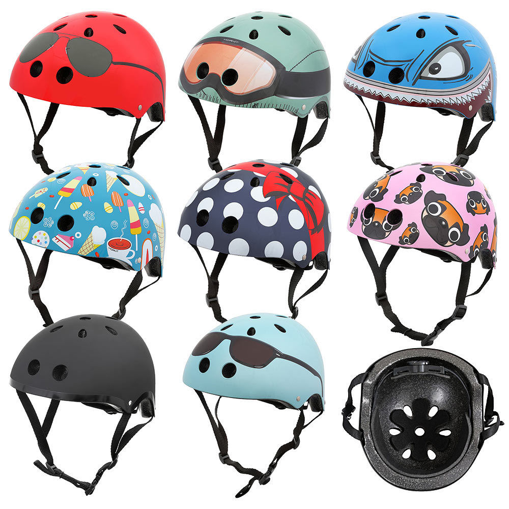 Mini Hornit kids cycle helmets with fun design