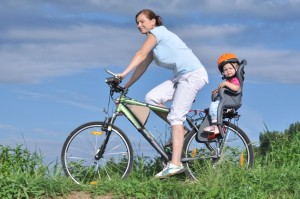 Rear bike seat for young child