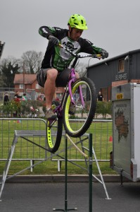 Ben Savage and Savage Skills - Ben Savage Lets Get Gold Finalist doing Mountain Bike High Jump