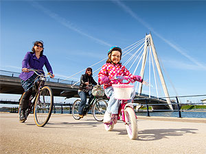 Family bike rides in Southport Merseyside