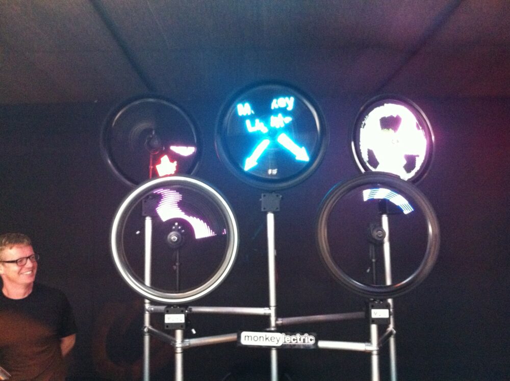 Image of MonkeyLectric patterned bike wheel lights photo