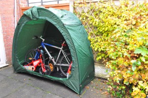 The Bike Cave Review - an outdoor bike storage tent for kids and adult bikes