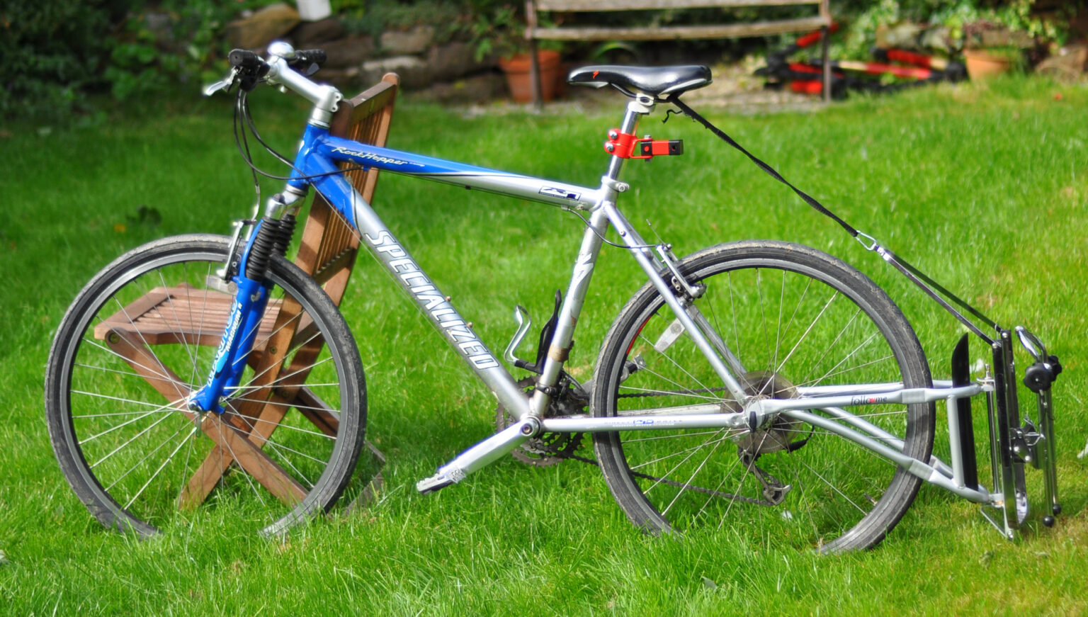 FollowMe Tandem cycle hitch review for towing childs bike behind adult