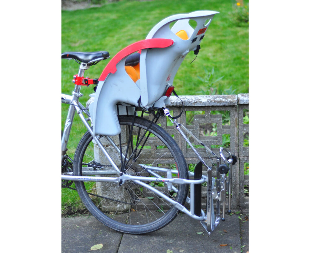 Rear bike seat fitted to the FollowMe Tandem