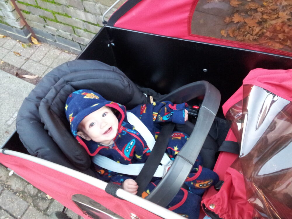 Photo of boy in Christiania cargo bike