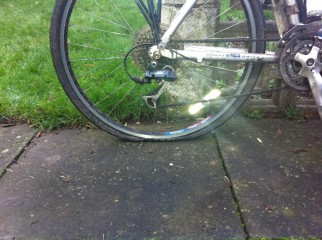 First family cycle ride of 2013 almost ruined by a puncture