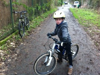 First bike ride of the year with the kids