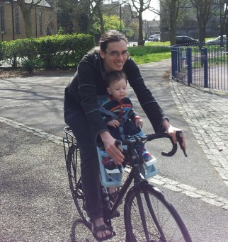 Using a front bike seat for the first time