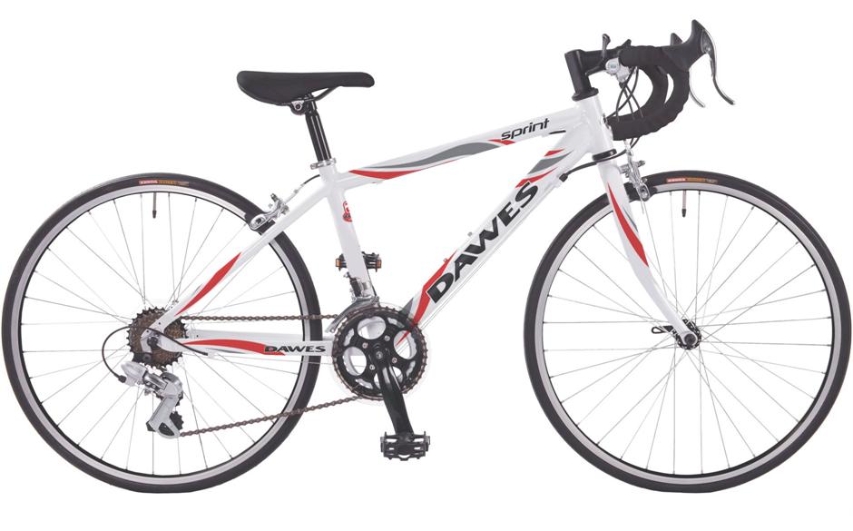 The best road racing bikes for kids with 20 inch wheels - the Dawes Sprint in white