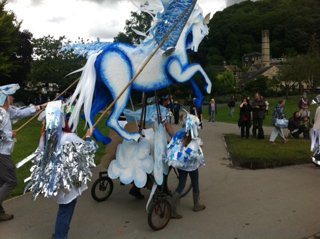 Model of Pegasus at the Hebden Bridge Handmade Parade 2013