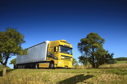 Truck on the road