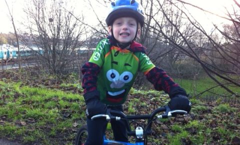 Mr Excited kids cycling jersey winter ride