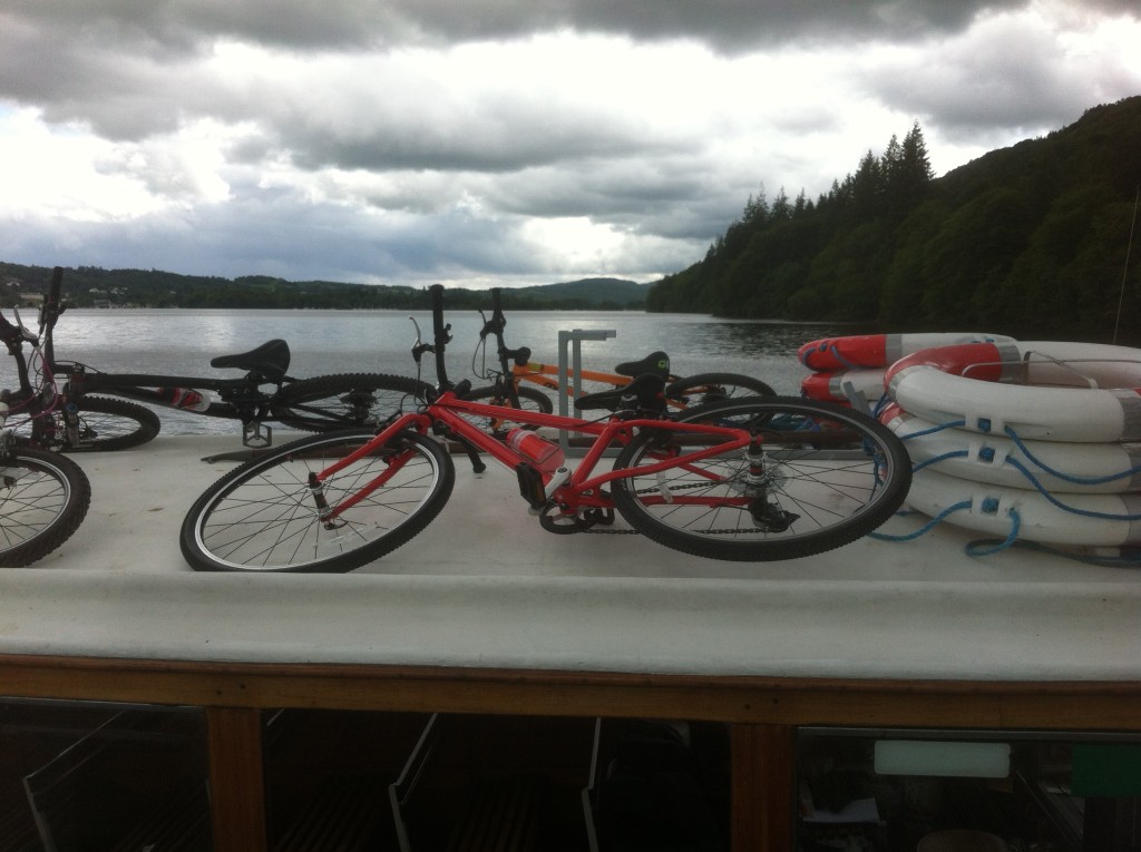 Islabises Beinn aboard the Windermere Bike Boat