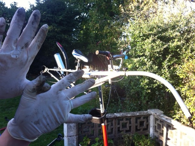 Kids bike maintenance before the first family bike ride of the year