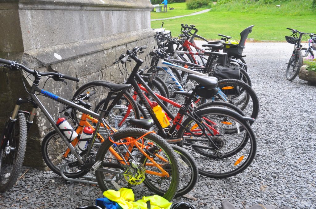 Bike racks at Wray Castle Lake District