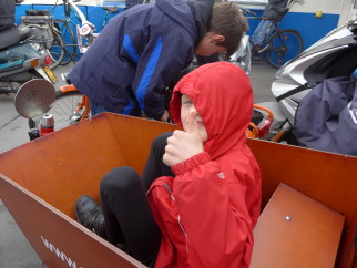 Thumbs up for the Cargo Bike!!!