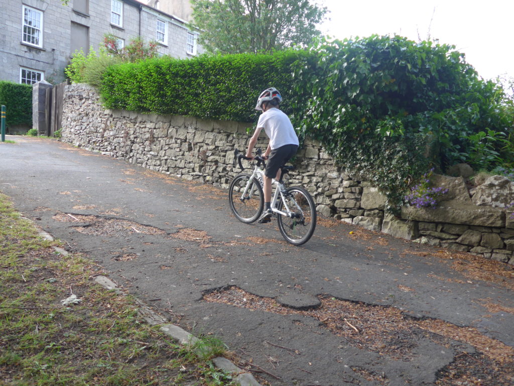 Hill climbs on the Frog Road 58 kids bikes