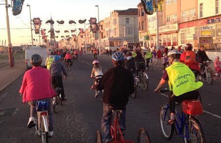 All ages take part in the Blackpool Ride the Lights