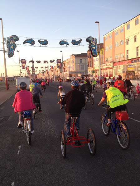 All ages take part in the Blackpool Ride the Lights