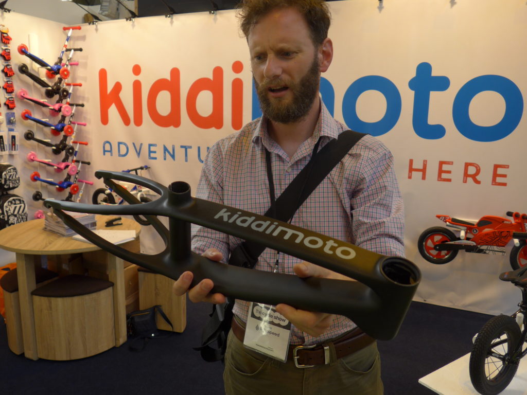 Kiddimoto Karbon balance bike at the 2016 Cycle Show