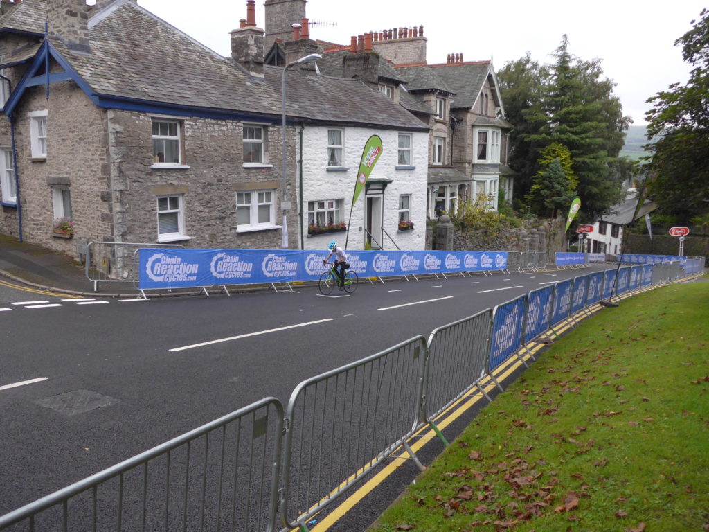 Islabikes Luath 26 being ridden up Beast Banks Kendal Tour of Britain Stage 2