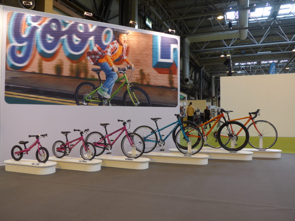 The full Islabikes range on display at the 2016 Cycle Show