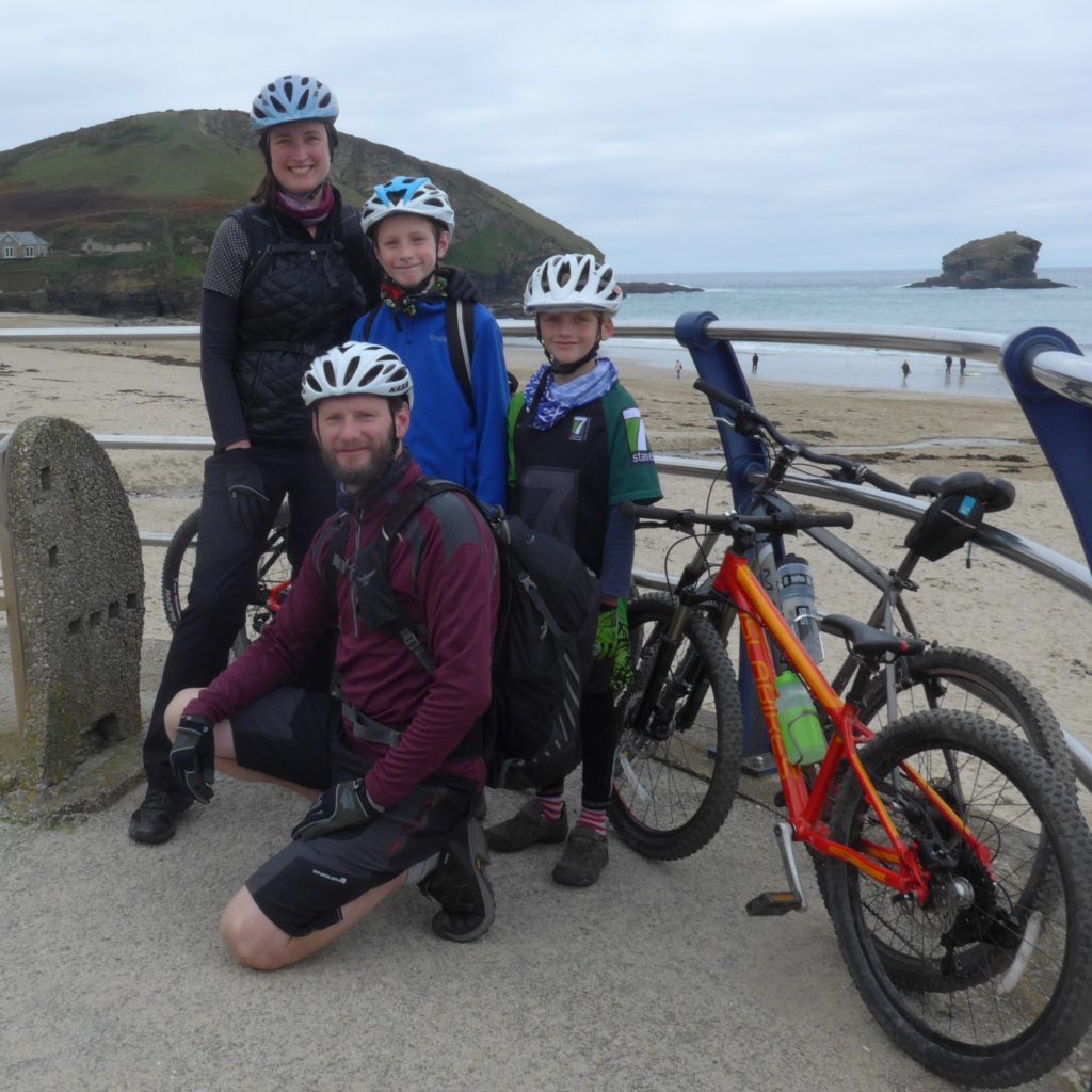 Cornwall coast to coast with kids - At the start of the Cornish Coast to Coast