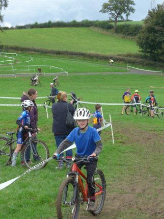 Enjoying the U8 cyclo-cross league race