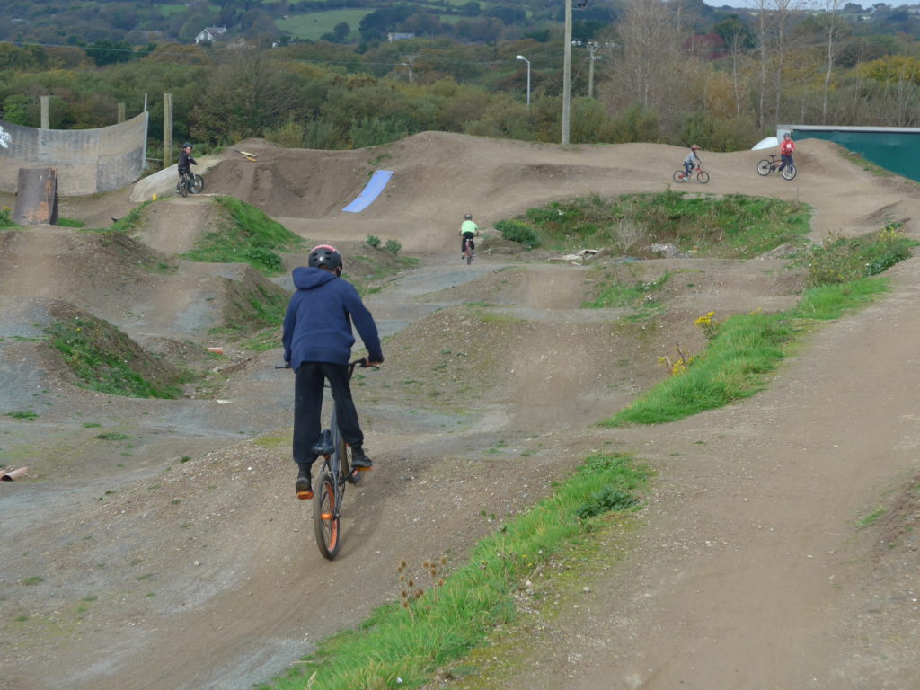 Kids of all ages can ride The Track at Portreath, near Redruth in Cornwall