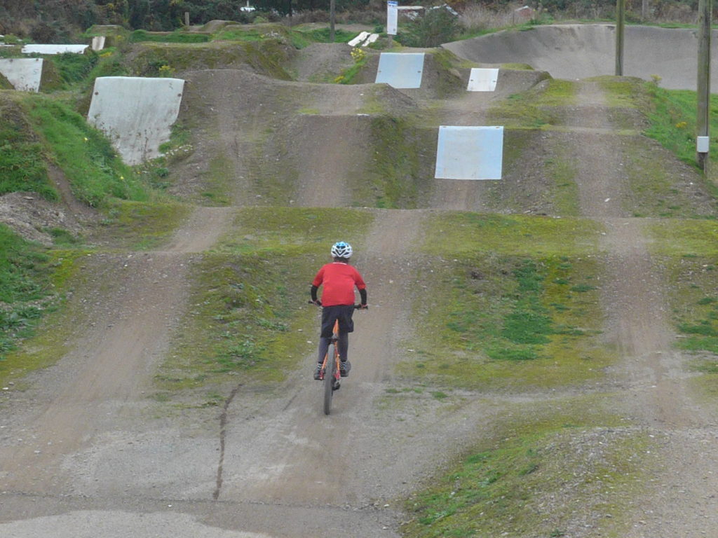 Riding the BMX Race Track at Portreath, Redruth, Cornwall