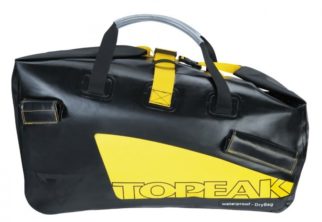 The dry bag that comes with the Topeak Journey trailer has excellent handles for carrying