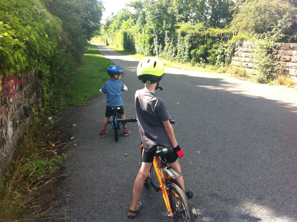 Disused railways such as the Chester Greenway can be good places for family cycling