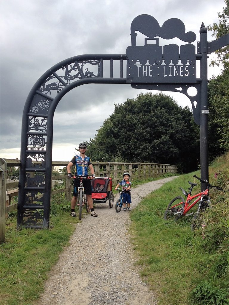 The Linesway disused railway cycle route, West Yorkshire