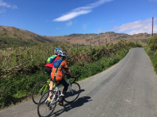 Kids road bikes being ridden the the Lake District - the Islabikes Luath and the Frog Road bike