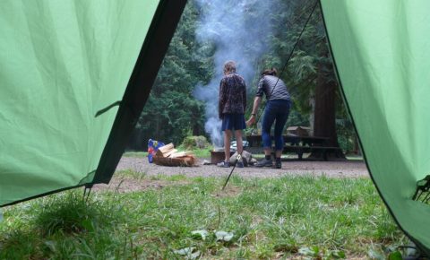 Camping and cycling