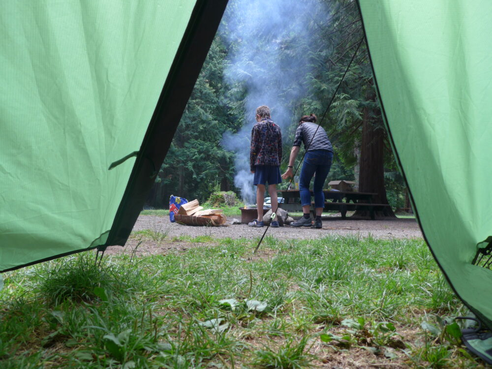 Camping and cycling