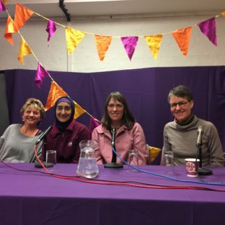 The panellists of the Family Cycling discussion at the Women and Bicycles Festival WAB2017 in Oxford, March 2017