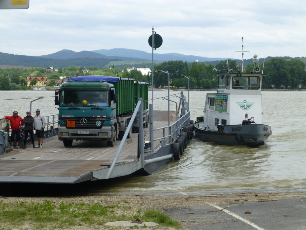 Ferry across the Danube