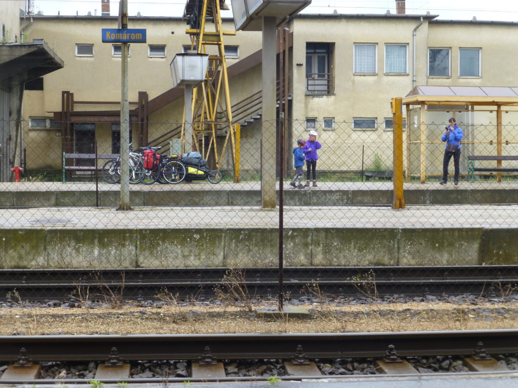 Waiting on the platform - Komorom Station