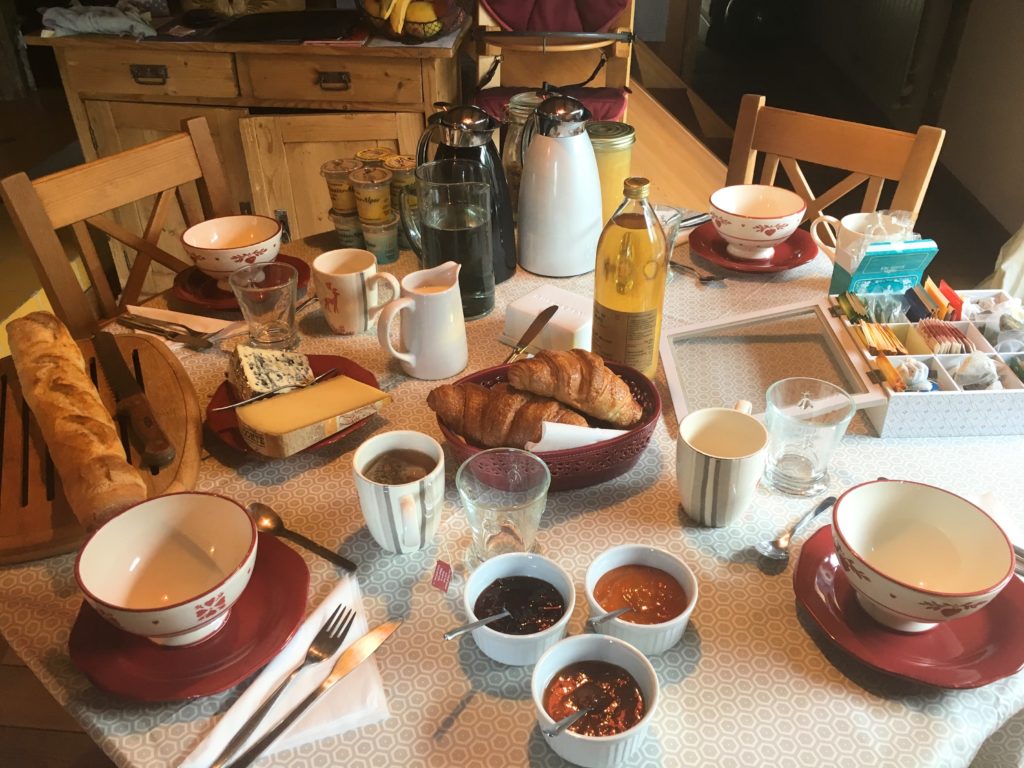 Yum yum!! Our delicious breakfast in the family friendly accommodation in the French Alps