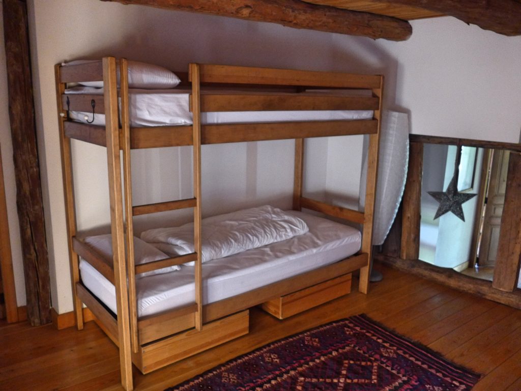 The two bunk beds at Maison Amalka are available if you book the entire chalet
