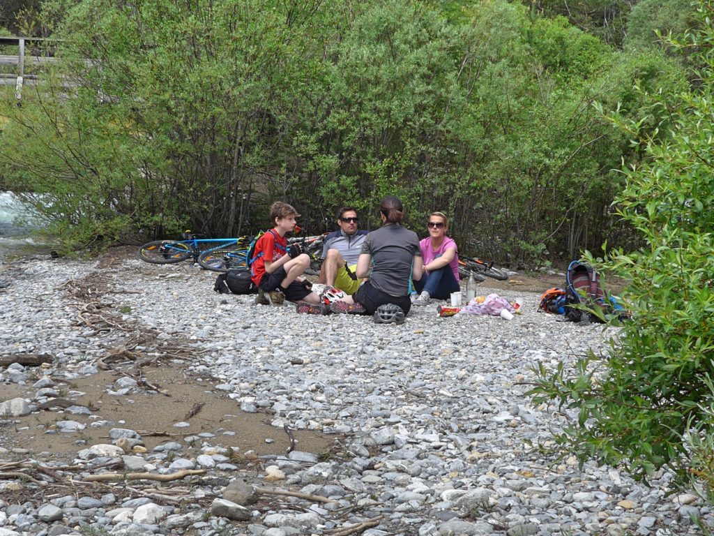 Vallée de la Clarée in the French Alps - enjoying a picnic during our family cycling ride