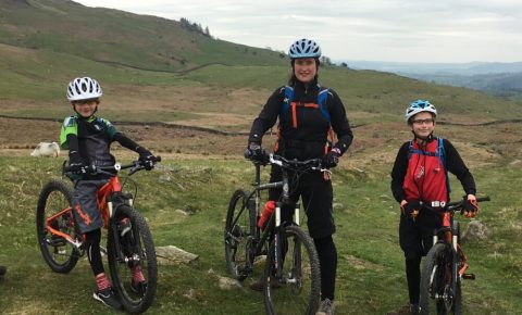 Cross country mountain biking with kids in the Lake District, Cumbria