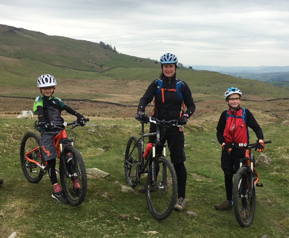 Cross country mountain biking with kids in the Lake District, Cumbria