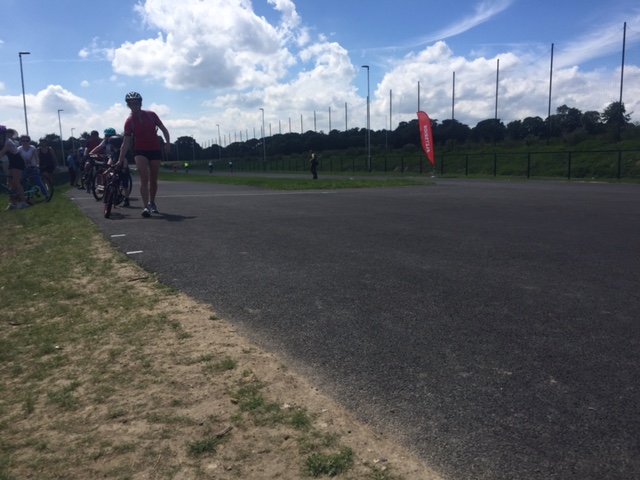 Child riding the track at the Brownlee Centre