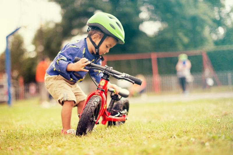 Frog Tadpole Mini Balance Bike in use