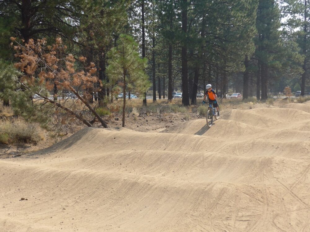 Bend Pump Track, pefect for Mountain Biking in Oregon with kids