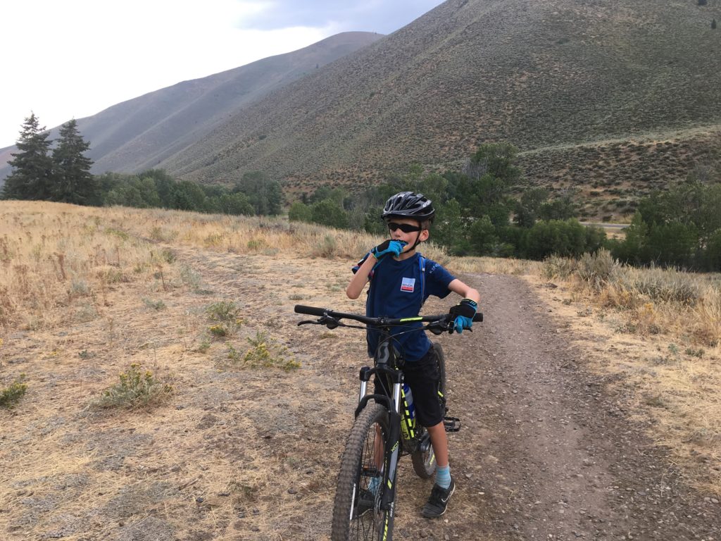 Uphill on the Corral Creek trail in Sun Valley Idaho